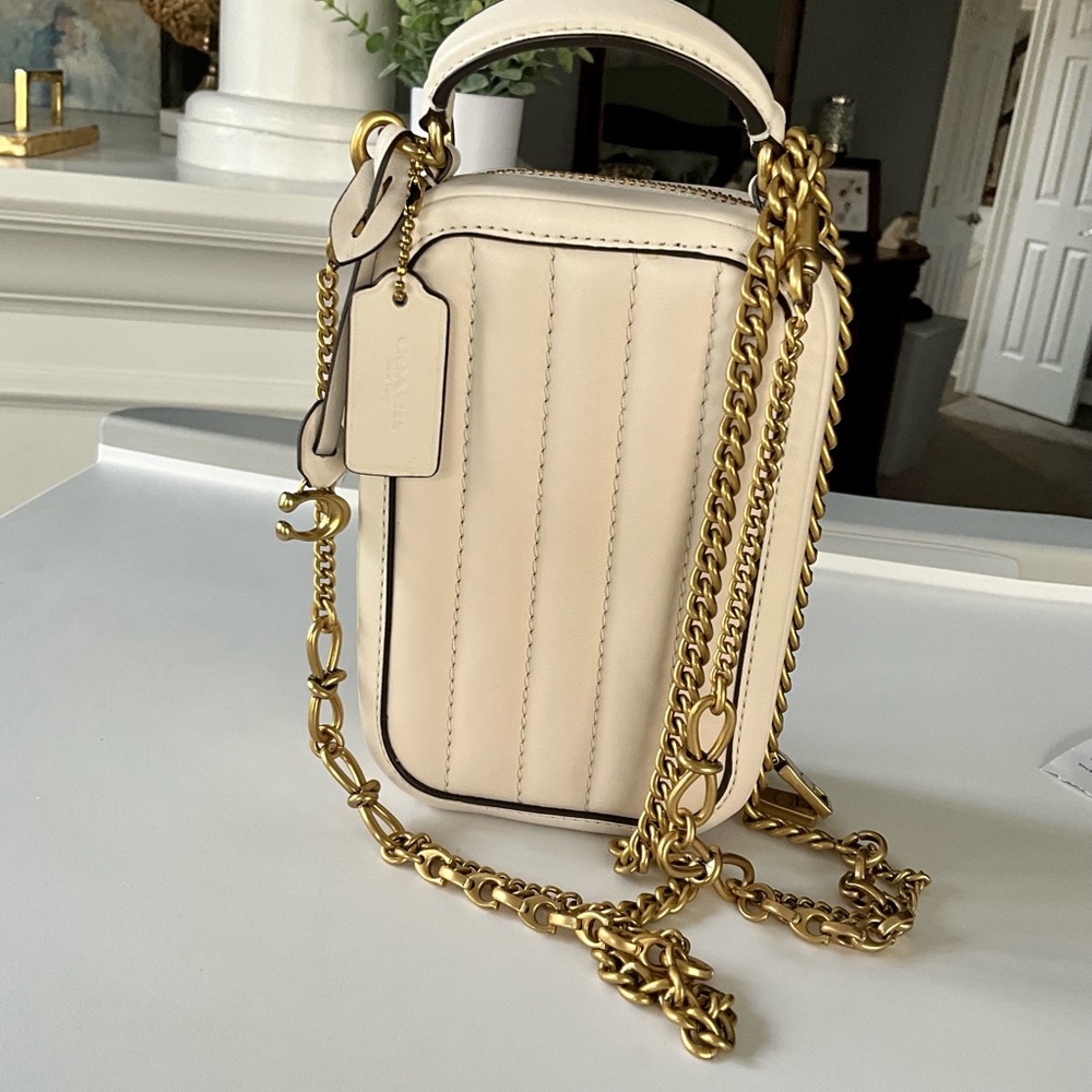 Coach Alie Quilted Camera Bag Chalk 4875